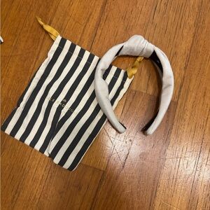 Lele Sadoughi White Velvet Headband